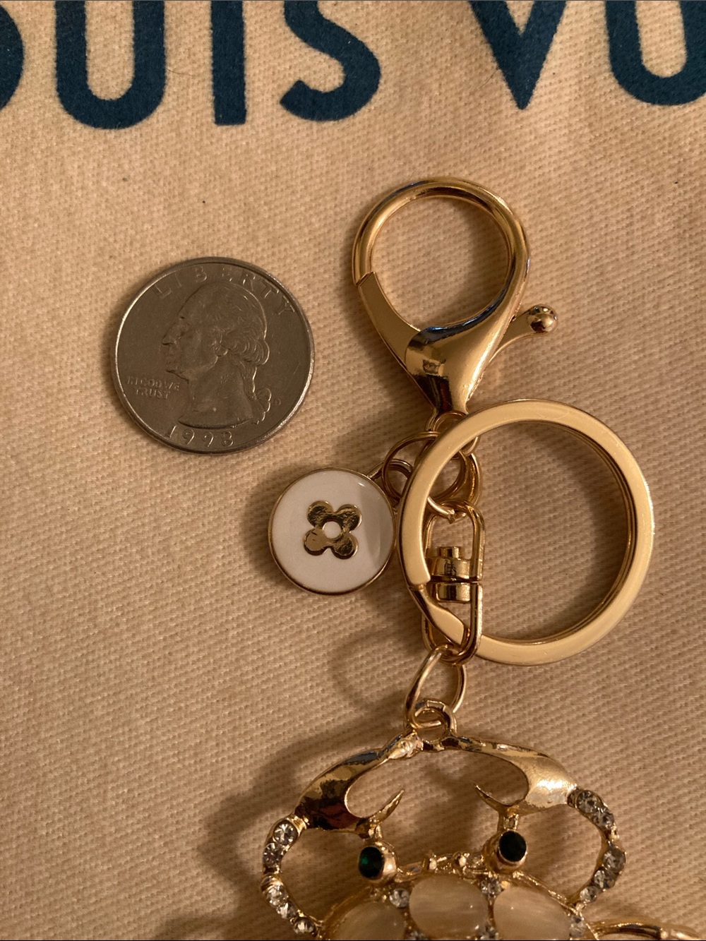 Louis Vuitton Upcycled Crab 🦀 Charm Purse Charm/Keychain NWOT - Picture 3 of 7